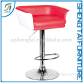 China wholesale rose gold PU material metal bar stool